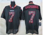 nike nfl jerseys san francisco 49ers #7 kaepernick black[Elite united sideline]