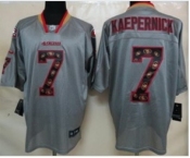 nike nfl jerseys san francisco 49ers #7 kaepernick grey[Elite united sideline]