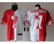 nike nfl jerseys san francisco 49ers #7 kaepernick white-red[Elite split]