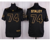 nike nfl jerseys san francisco 49ers #74 staley black gold collection[Elite]
