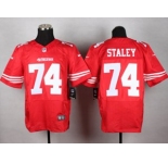 nike nfl jerseys san francisco 49ers #74 staley red[Elite]