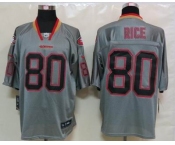 nike nfl jerseys san francisco 49ers #80 jerry rice grey[Elite lights out]