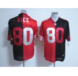 nike nfl jerseys san francisco 49ers #80 jerry rice red-black[Elite split]