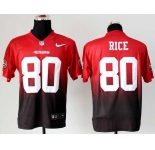 nike nfl jerseys san francisco 49ers #80 jerry rice red-grey[Elite drift fashion][second version]