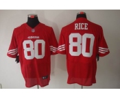 nike nfl jerseys san francisco 49ers #80 jerry rice red[Elite]