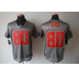 nike nfl jerseys san francisco 49ers #80 rice grey[Elite shadow]