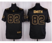 nike nfl jerseys san francisco 49ers #82 smith black gold collection[Elite][smith]