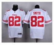 nike nfl jerseys san francisco 49ers #82 smith white[Elite][smith]
