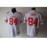 nike nfl jerseys san francisco 49ers #84 moss white[elite]