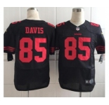 nike nfl jerseys san francisco 49ers #85 davis black[Elite]
