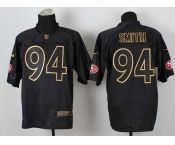 nike nfl jerseys san francisco 49ers #94 justin smith black[Elite gold lettering fashion]