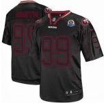 nike nfl jerseys san francisco 49ers #99 smith black[Elite lights out 50th Patch]