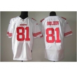 nike nfl san francisco 49ers #81 boldin white[Elite]