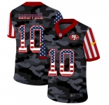 Men  New Nike San Francisco 49ers  #10 Garoppolo 2020 Nike USA Camo Salute to Service Limited Jersey