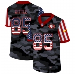 Men New Nike San Francisco 49ers #85 Kittle 2020 Nike USA Camo Salute to Service Limited Jersey