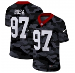 Men New Nike San Francisco 49ers  #97 Bosa 2020 Nike Camo Salute to Service Limited Jersey