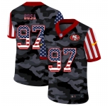 Men New Nike San Francisco 49ers #97 Bosa 2020 Nike USA Camo Salute to Service Limited Jersey