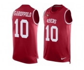 Men Nike San Francisco 49ers #10 Jimmy Garoppolo Limited Red Player Name & Number Tank Top NFL Jersey
