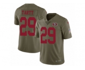 Men Nike San Francisco 49ers #29 Jaquiski Tartt Limited Olive 2017 Salute to Service NFL Jersey