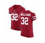Men Nike San Francisco 49ers #32 Joe Williams Red Team Color Vapor Untouchable Elite Player NFL Jersey