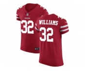 Men Nike San Francisco 49ers #32 Joe Williams Red Team Color Vapor Untouchable Elite Player NFL Jersey