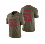 Men Nike San Francisco 49ers #53 Navorro Bowman Olive 2017 Salute to Service Limited Jersey