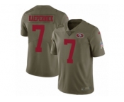 Men Nike San Francisco 49ers #7 Colin Kaepernick Limited Olive 2017 Salute to Service NFL Jersey