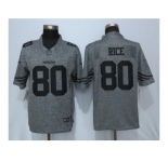 Men Nike San Francisco 49ers #80 Jerry Rice Gray Stitched Gridiron Gray Limited Jersey