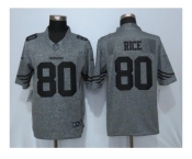 Men Nike San Francisco 49ers #80 Jerry Rice Gray Stitched Gridiron Gray Limited Jersey