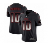 Men San Francisco 49ers #10 Jimmy Garoppolo Black Smoke Fashion Limited Jersey