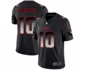 Men San Francisco 49ers #10 Jimmy Garoppolo Black Smoke Fashion Limited Jersey