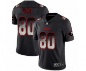 Men San Francisco 49ers #80 Jerry Rice Black Smoke Fashion Limited Jersey