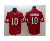 Men's Nike San Francisco 49ers #10 Jimmy Garoppolo Limited red Rush Vapor Untouchable NFL Jerseys