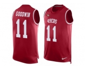 Men's Nike San Francisco 49ers #11 Marquise Goodwin Limited Red Player Name & Number Tank Top NFL Jersey