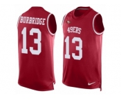 Men's Nike San Francisco 49ers #13 Aaron Burbridge Limited Red Player Name & Number Tank Top NFL Jersey