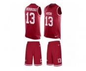 Men's Nike San Francisco 49ers #13 Aaron Burbridge Limited Red Tank Top Suit NFL Jersey