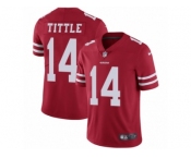 Men's Nike San Francisco 49ers #14 Y.A. Tittle Vapor Untouchable Limited Red Team Color NFL Jersey
