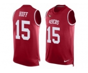 Men's Nike San Francisco 49ers #15 Josh Huff Limited Red Player Name & Number Tank Top NFL Jersey