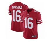 Men's Nike San Francisco 49ers #16 Joe Montana Vapor Untouchable Limited Red Team Color NFL Jersey