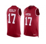 Men's Nike San Francisco 49ers #17 Jeremy Kerley Limited Red Player Name & Number Tank Top NFL Jersey