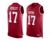 Men's Nike San Francisco 49ers #17 Jeremy Kerley Limited Red Player Name & Number Tank Top NFL Jersey