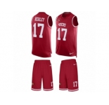 Men's Nike San Francisco 49ers #17 Jeremy Kerley Limited Red Tank Top Suit NFL Jersey