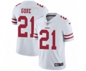 Men's Nike San Francisco 49ers #21 Frank Gore White Vapor Untouchable Limited Player NFL Jersey