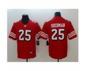 Men's Nike San Francisco 49ers #25 Richard Sherman Limited red Rush Vapor Untouchable NFL Jerseys