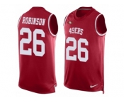 Men's Nike San Francisco 49ers #26 Rashard Robinson Limited Red Player Name & Number Tank Top NFL Jersey