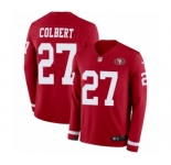 Men's Nike San Francisco 49ers #27 Adrian Colbert Limited Red Therma Long Sleeve NFL Jersey