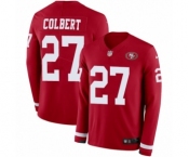 Men's Nike San Francisco 49ers #27 Adrian Colbert Limited Red Therma Long Sleeve NFL Jersey