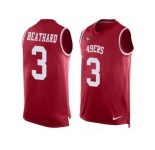 Men's Nike San Francisco 49ers #3 C. J. Beathard Limited Red Player Name & Number Tank Top NFL Jersey