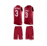 Men's Nike San Francisco 49ers #3 C. J. Beathard Limited Red Tank Top Suit NFL Jersey