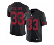 Men's Nike San Francisco 49ers #33 Joe Williams Limited Black Rush NFL Jersey
